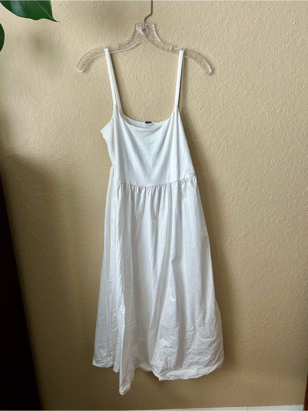 Old Navy White Cotton Sleeveless Slip Dress